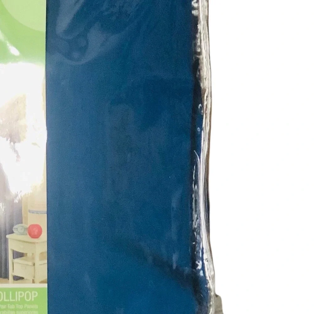 Kids Room One Pair Tab Top Rocket Blue Curtains 84”W  84”L